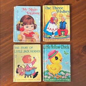 4 Vintage Rand McNally Junior Elf Books  for Children